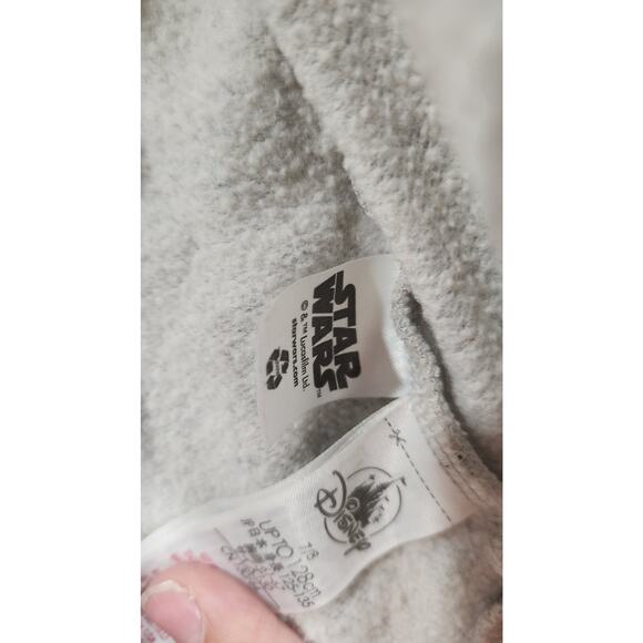 Disney Star Wars Hooded Fleece Full Zip Jacket Sweater Kids 7/8 - Picture 8 of 8